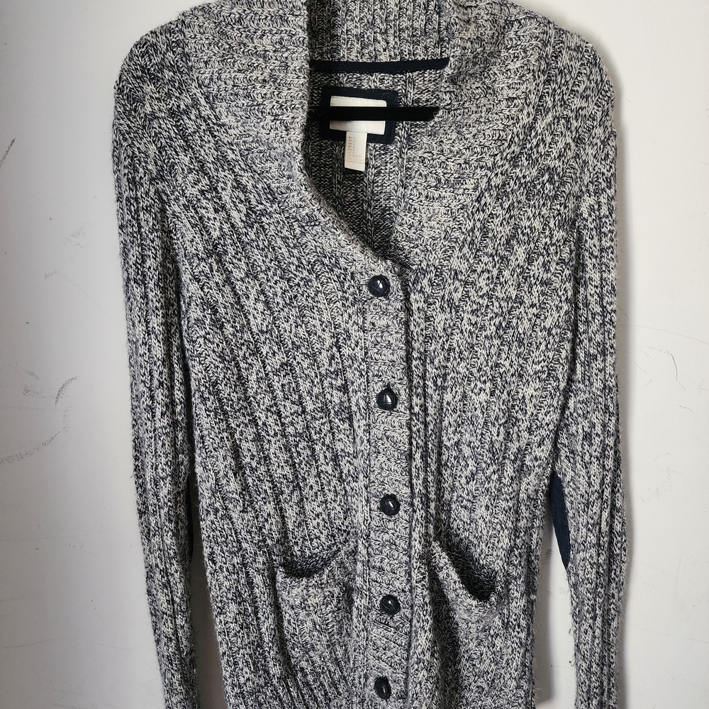 Forever 21 Black and White Knit Cardigan